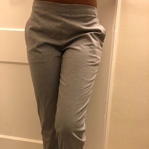 Gray striped work pants